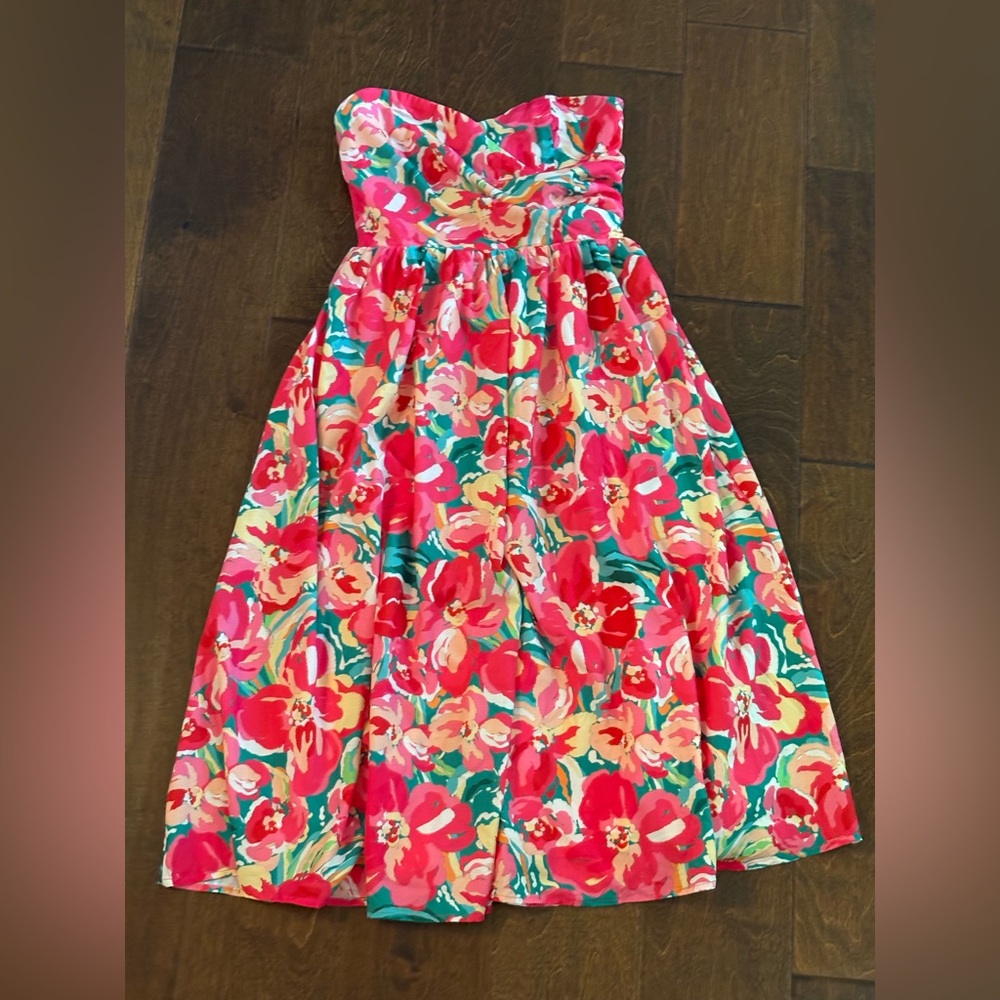 Jealous Tomato Vibrant Floral Midi Dress